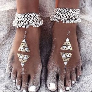 Bohemian Set of Ankle Bracelets Pair